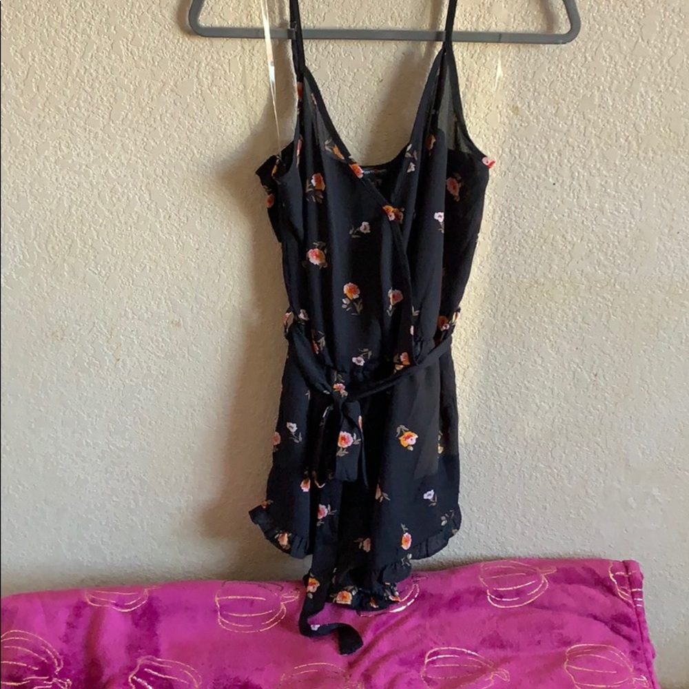 Black Floral Romper